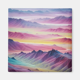 Imã Abstrato Landscape Mountain Valley Nature Scenery