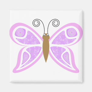 Imã Abstrato Lilac Butterfly