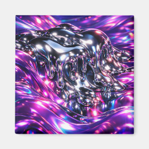 Imã Abstrato Líquido Roxo Cromo