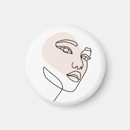 Imã Abstrato mínima de solteiro fêmea Arte da Linha de