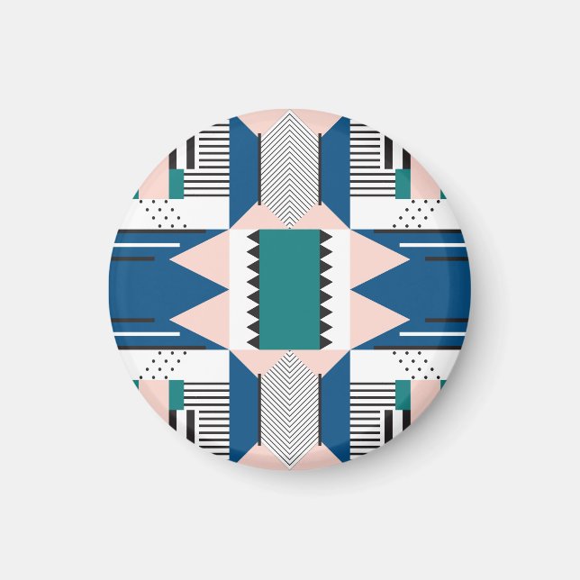 Imã Abstrato moderno: Estilo geométrico sem costura (Frente)