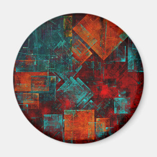 Imã Abstrato Moderno Padrão Artístico Legal Colorido