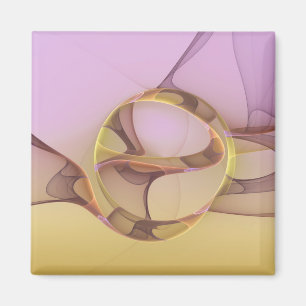 Imã Abstrato motiva arte frontal rosa moderna Ouro ros