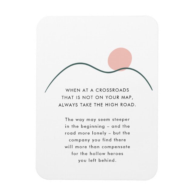 Ímã Abstrato Mountain Sun leva a cotação da estrada al (Vertical)