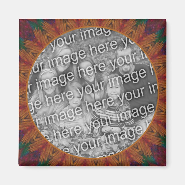 Imã Abstrato Nature Art Frame Crie Sua Própria Foto (Frente)