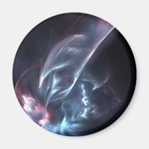 Imã Abstrato Nebula Azul e Púrpura