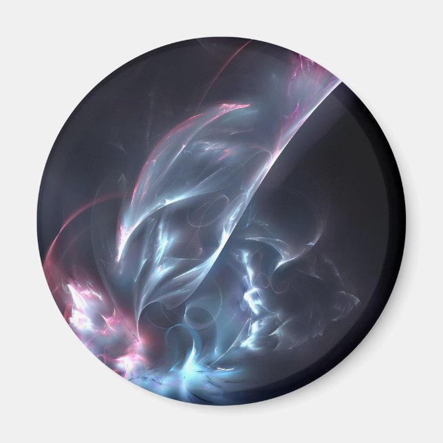 Imã Abstrato Nebula Azul e Púrpura (Frente)