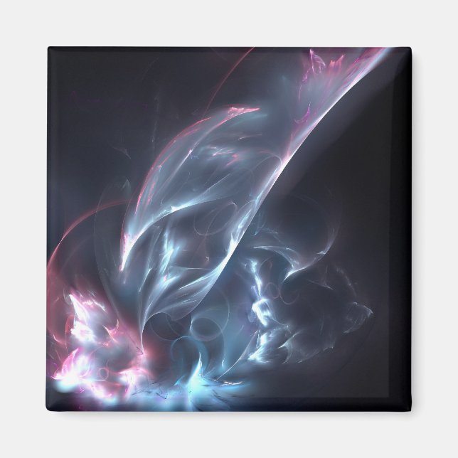 Imã Abstrato Nebula Azul e Púrpura (Frente)