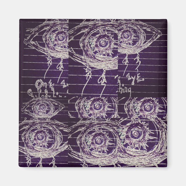 Imã Abstrato olhos muitos olhos (Frente)