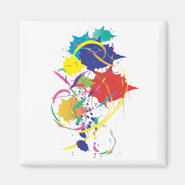 Imã Abstrato Paint Splatter Art Modern Legal.ai (Frente)