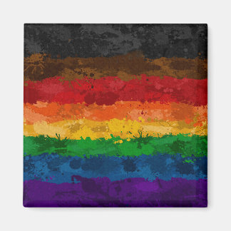 Imã Abstrato Paint Splatter Incluindo Sinalizador do A