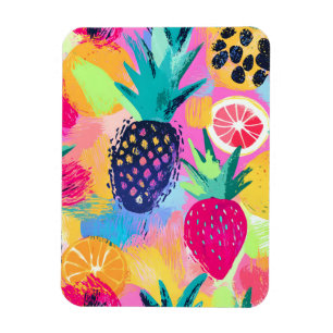 Ímã Abstrato Paradise Tropical Fruta Fiesta