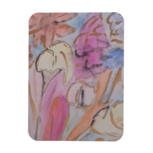 Ímã Abstrato Pastel Floral