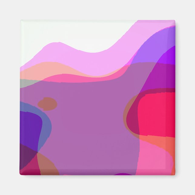 Imã Abstrato púrpura E rosa Art 109° (Frente)