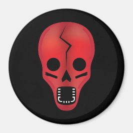 Imã Abstrato Red Skull