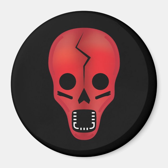 Imã Abstrato Red Skull (Frente)
