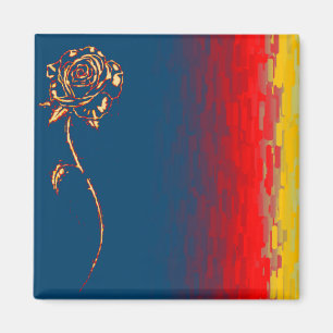 Imã Abstrato Rosa Magnet