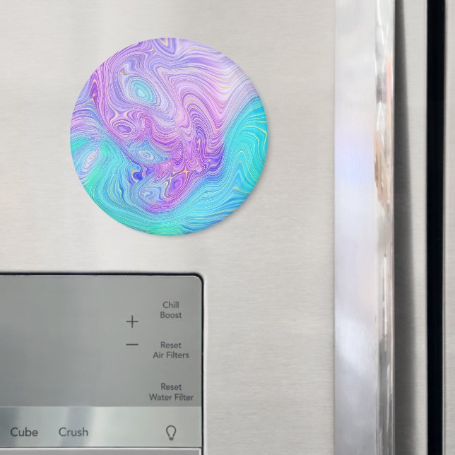 Imã Abstrato Roxo Aquático (In Situ (Fridge))