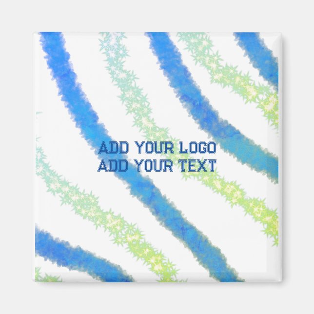 Imã Abstrato simples e mínimo colorido adicione seu ca (Frente)