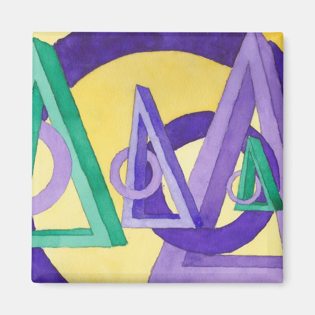 Imã Abstrato Triângulos (Frente)