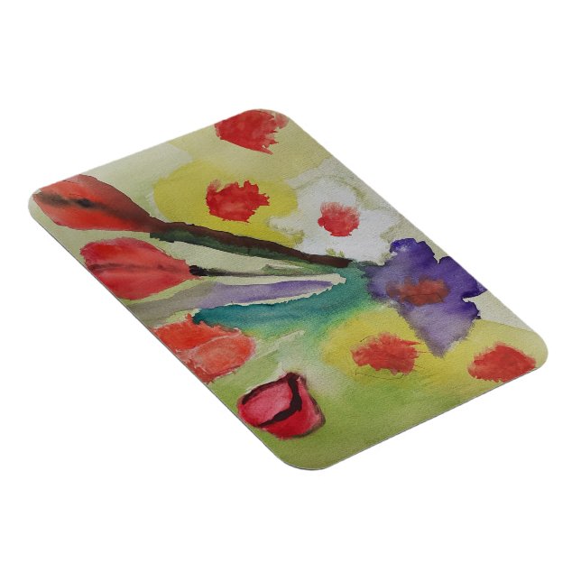Ímã Abstrato Tulipas e Flores de primavera - Magneta d (Lado Direito)