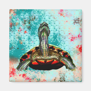 Imã Abstrato Turtle Trabalho de arte