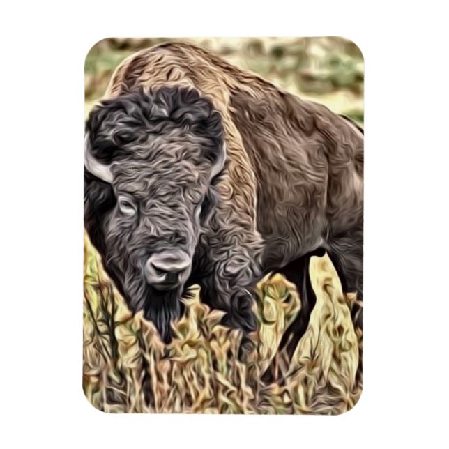 Ímã Abstrato Western Buffalo (Vertical)