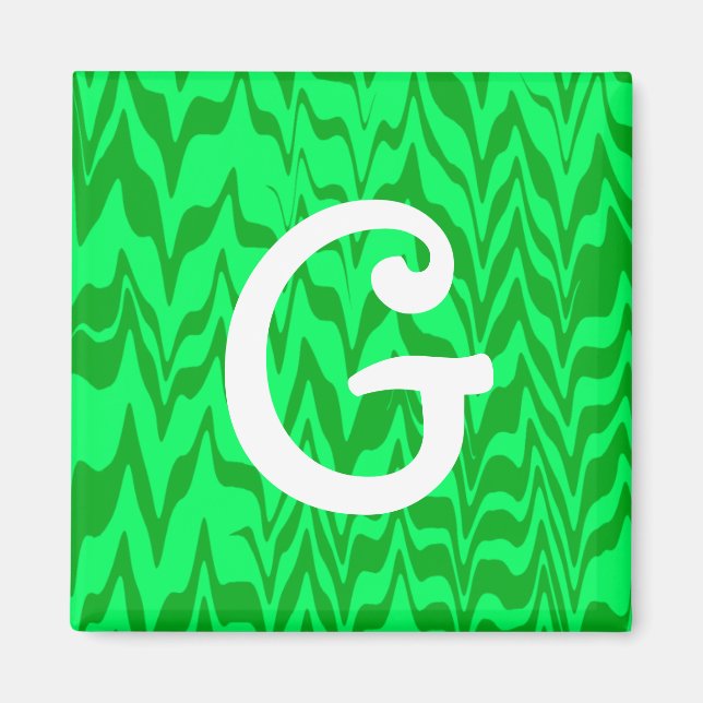 Imã Abstrato ZigZag Swirl (Frente)