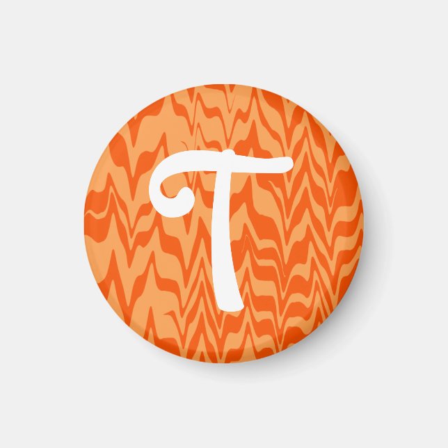 Imã Abstrato ZigZag Swirl (Frente)