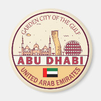Abu Dhabi Emirados Árabes Unidos Skyline Emblem