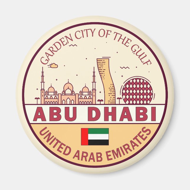 Imã Abu Dhabi Emirados Árabes Unidos Skyline Emblem (Frente)