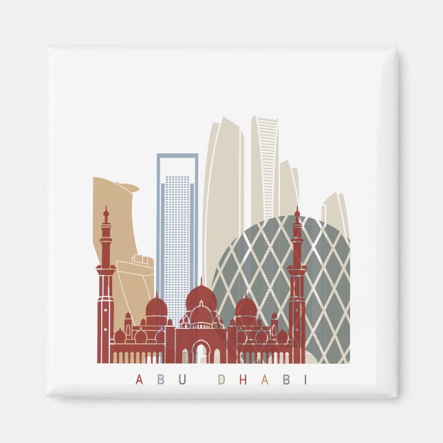 Imã Abu Dhabi V2 skyline poster (Frente)