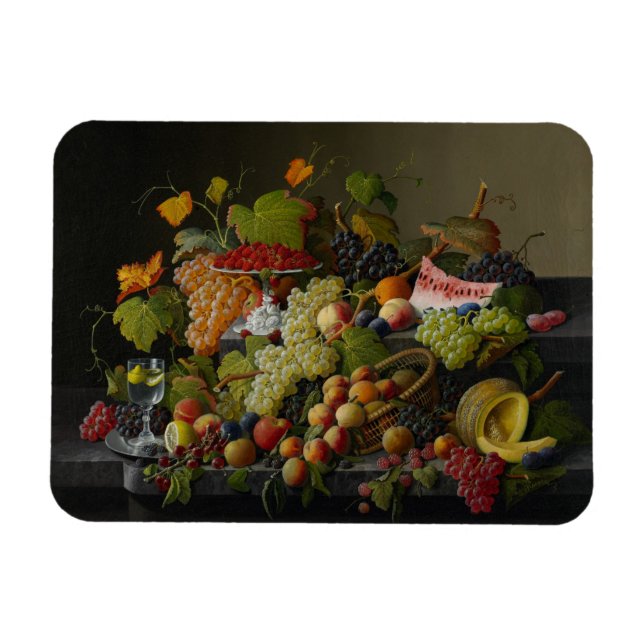 Ímã Abundant Fruta, 1858 (óleo na canvas) (Horizontal)