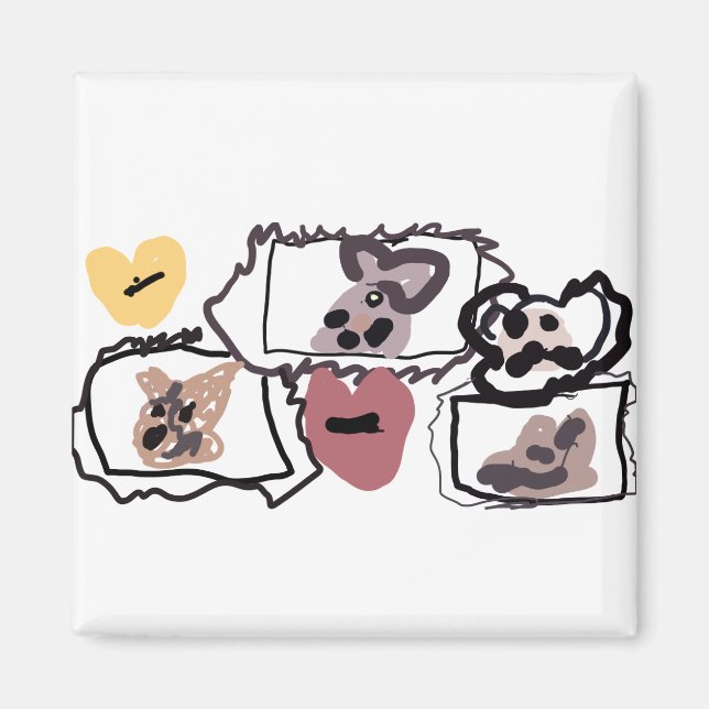 Imã Abyssinian sand terrier Hearts  (Frente)