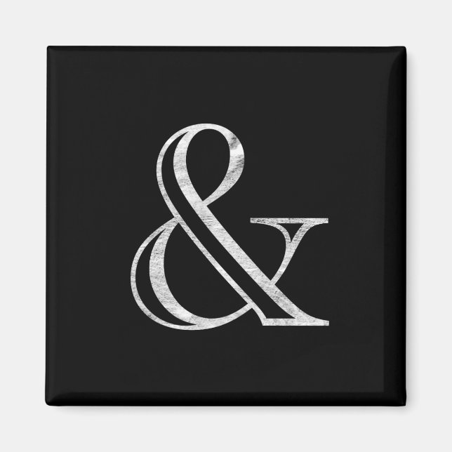 Imã Academia Gravada Ampersand White (Frente)