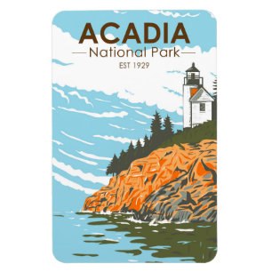 Ímã Acadia National Park Bar Harbor Lighthouse