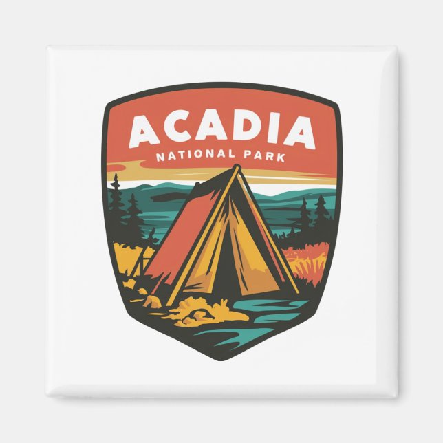 Imã Acadia National Park Camping Emblem (Frente)