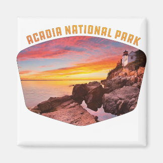 Imã Acadia National Park - costa e cobertura de farol