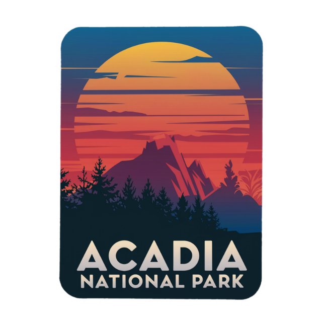 Ímã Acadia National Park Maine Sunset (Vertical)