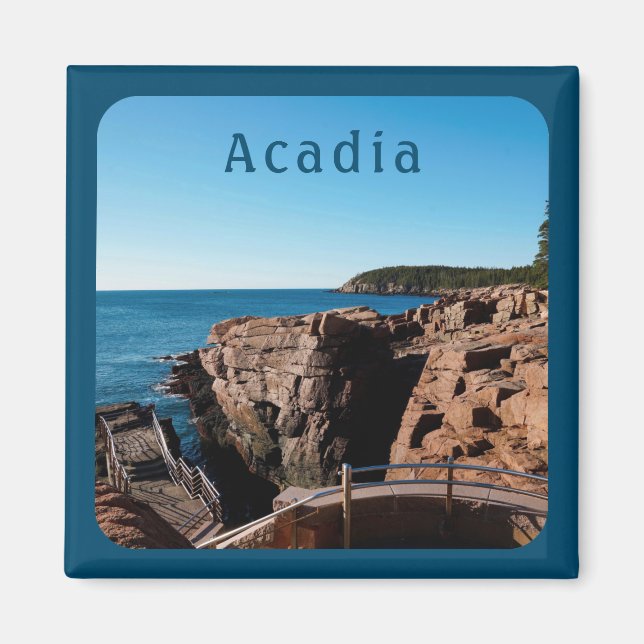 Imã Acadia National Park Thunder Hole Maine (Frente)