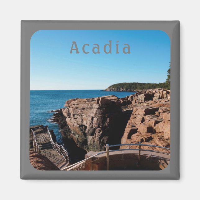 Imã Acadia National Park Thunder Hole MDI Maine (Frente)