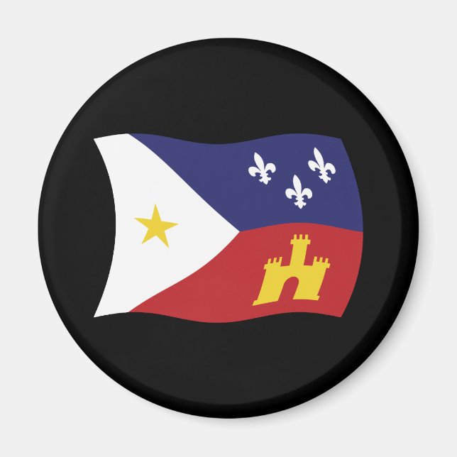 Imã Acadiana Flag Magnet (Frente)