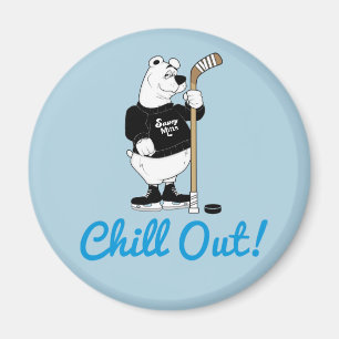 Imã Acalme-Se! Hockey com Urso Polar