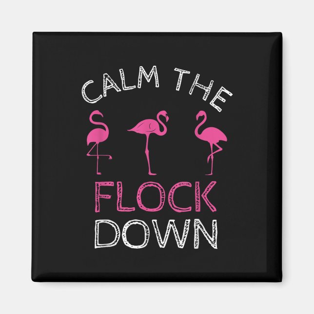 Imã Acalme-Se O Feitiço De Verão De Flamingo Rosa (Frente)