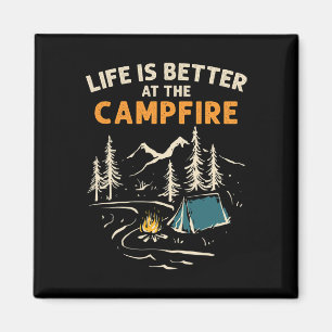 Imã Acampador Acampamento Acampamento Fogueira A Vida