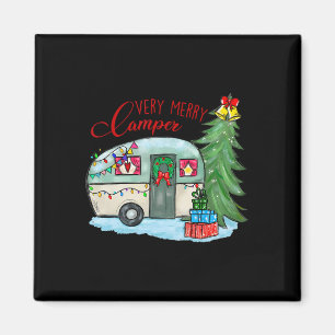 Imã Acampador de Natal Muito Alegre Santa Camper Campi