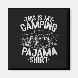Imã Acampador Divertido Feliz Acampamento ao Ar Livre