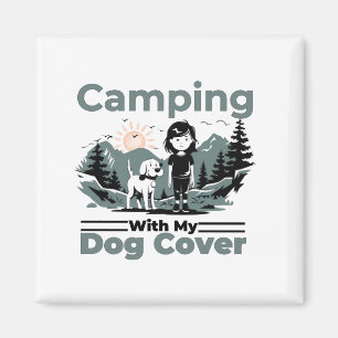 Imã Acampamento com meu cartão postal de dog Vintage