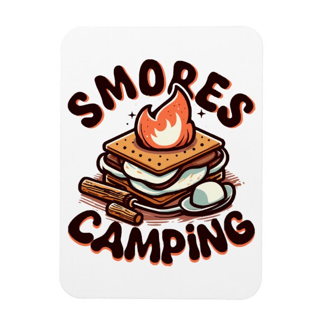 Ímã acampamento de smores (Vertical)