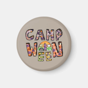 Imã Acampamento Halloween Word Pun